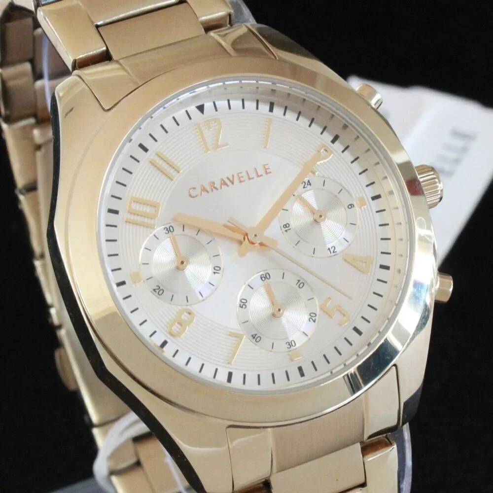 Caravelle Ladies Chronograph By Bulova Champagne Dial 36mm